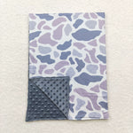 BL0145 Camo Grey Baby Newborn Blanket