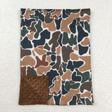 BL0146 Camo Brown Baby Newborn Blanket