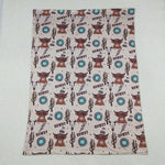 BL0153 Western Howdy Turquoise Baby Newborn Blanket