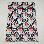BL0158 Christmas Santa Cows Black Baby Newborn Blanket