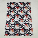 BL0158 Christmas Santa Cows Black Baby Newborn Blanket