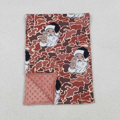 BL0162 Christmas Santa Camo Baby Newborn Blanket