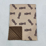 BL0165 Western Camo Bottles Baby Newborn Blanket