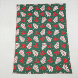BL0172 Christmas Cake Trees Bows Baby Newborn Blanket
