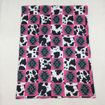BL0178 Western Cow Black Baby Newborn Blanket