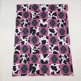 BL0178 Western Cow Black Baby Newborn Blanket