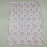 BL0191 Bows Pink Baby Newborn Blanket
