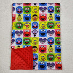 BL0196 Cartoon Biscuit Red Baby Newborn Blanket