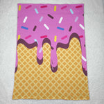 BL0201 Summer Ice cream Pink Baby Newborn Blanket