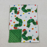 BL0202 Caterpillar Green Baby Newborn Blanket