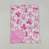 BL0206 Coquette Bows Pink Baby Newborn Blanket