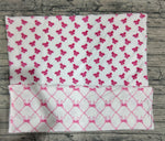 US Warehouse BL0209 Cute Pink Bows Plush Baby Newborn Blanket