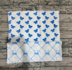 US Warehouse BL0210 Cute Blue Bows Plush Baby Newborn Blanket