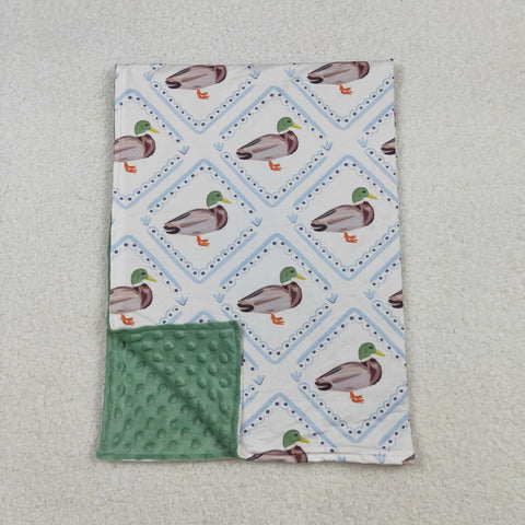 BL0213 Mallard Duck Green Baby Newborn Blanket