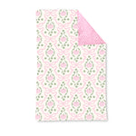 Preorder 09.14 BL0215 Pumpkin Bows Pink Baby Newborn Blanket