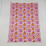 BL0216 Pumpkin Bows Pink Baby Newborn Blanket