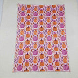 BL0216 Pumpkin Bows Pink Baby Newborn Blanket