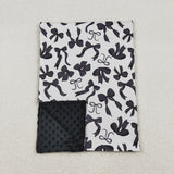 BL0217 Halloween Black Bows Baby Newborn Blanket