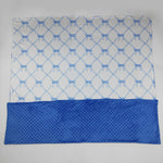 US Warehouse BL0221 Cute Blue Bows Plush Minky Dot Baby Newborn Blanket