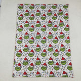 BL0222 Christmas Green Animal Baby Newborn Blanket