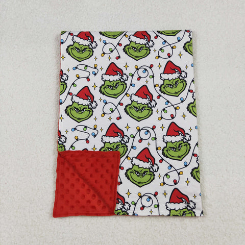 BL0222 Christmas Green Animal Baby Newborn Blanket