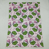 BL0225 Christmas Green Animal Baby Newborn Blanket