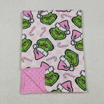 BL0225 Christmas Green Animal Baby Newborn Blanket