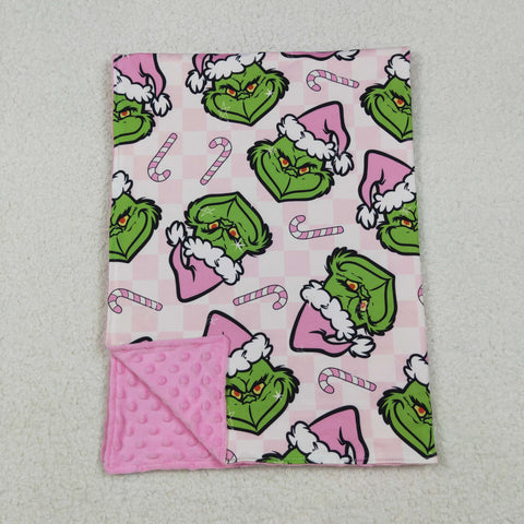 BL0225 Christmas Green Animal Baby Newborn Blanket