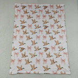 BL0248 Mallard Ducks Bows Baby Newborn Blanket