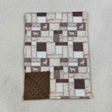 BL0249 Hunting Camo Dog Baby Newborn Blanket