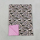 BL0254 Halloween Bat Leopard Baby Newborn Blanket