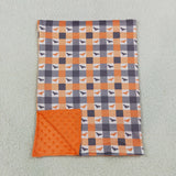 BL0264 Halloween Bat Plaid Baby Newborn Blanket