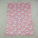 BL0266 Snowman Pink Baby Newborn Blanket