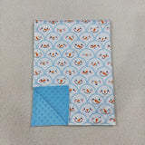 BL0267 Snowman Blue Color Baby Newborn Blanket