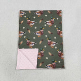 BL0283 Mallard Ducks Pink Baby Newborn Blanket