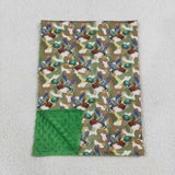 BL0286 Mallard Ducks Camo Green Baby Newborn Blanket