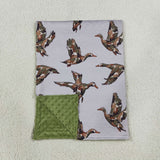 BL0288 Mallard Ducks Camo Green Baby Newborn Blanket