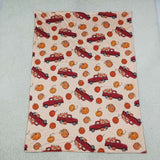 BL0289 Fall Pumpkin Car Orange Baby Newborn Blanket
