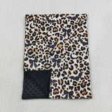 BL0290 Halloween Bat Leopard Black Baby Newborn Blanket