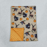 BL0292 Fall Pumpkin Duck Hunting Orange Baby Newborn Blanket