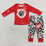 BLP0209 Christmas Trees Plaid Boy's set