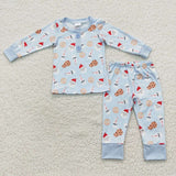 BLP0238 Cookie Santa Milk Boy's Pajamas Set