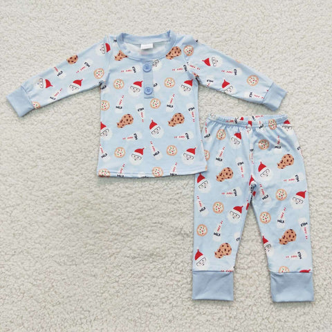 BLP0238 Cookie Santa Milk Boy's Pajamas Set