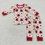 BLP0242 Christmas Food Candy Cane Boy's Pajamas Set