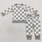 SALE BLP0272 Green Plaid Boy's Set