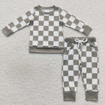 SALE BLP0272 Green Plaid Boy's Set