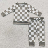 SALE BLP0272 Green Plaid Boy's Set