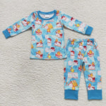 BLP0303 Fire Foods Blue Boy's Pajamas Set