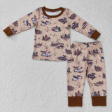 BLP0336/LR0667 Hunting Mallard Brown Kids Sibling Matching Clothes