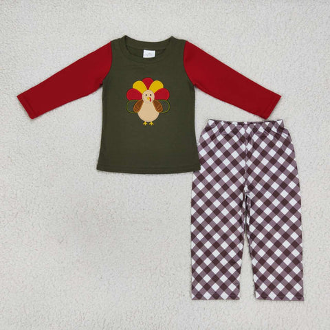 BLP0339 Embroidery Turkey Boy Set